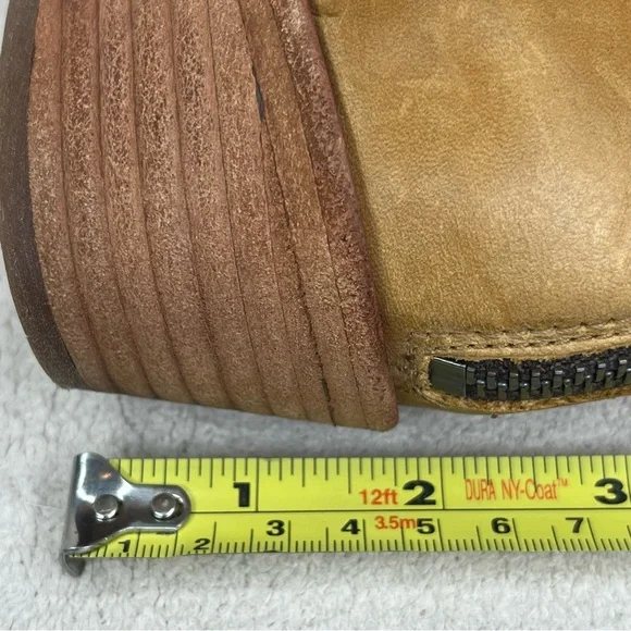 Frye Ray Huarache Woven Leather Ankle Booties Shoes-Womens 10-Tan/Brown-Designer - Picture 14 of 14